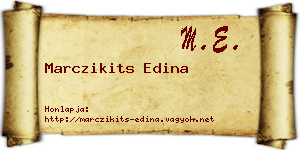Marczikits Edina névjegykártya
