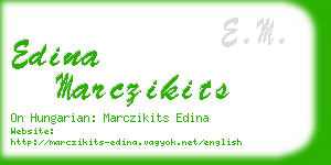 edina marczikits business card